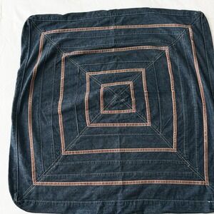 Vintage CANDIE'S Denim Euro‎ Pillow Sham With PINK VELVET TRIM 90s Y2K Bedding